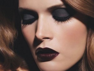 Dramatic eye and lip makeover