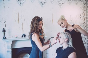 Alicia demonstrating to student