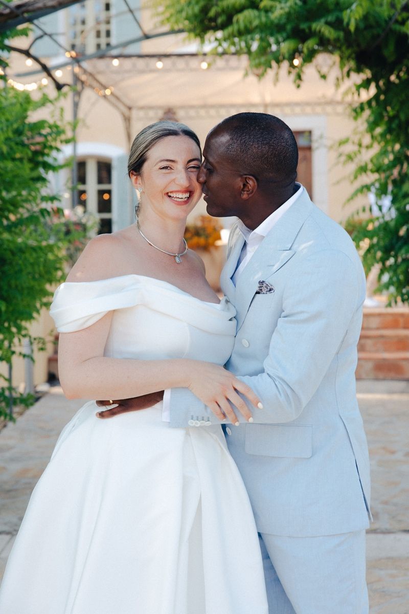 Bride and groom at Château Les Crostes Provence wedding Bride and groom at Château Les Crostes Provence wedding